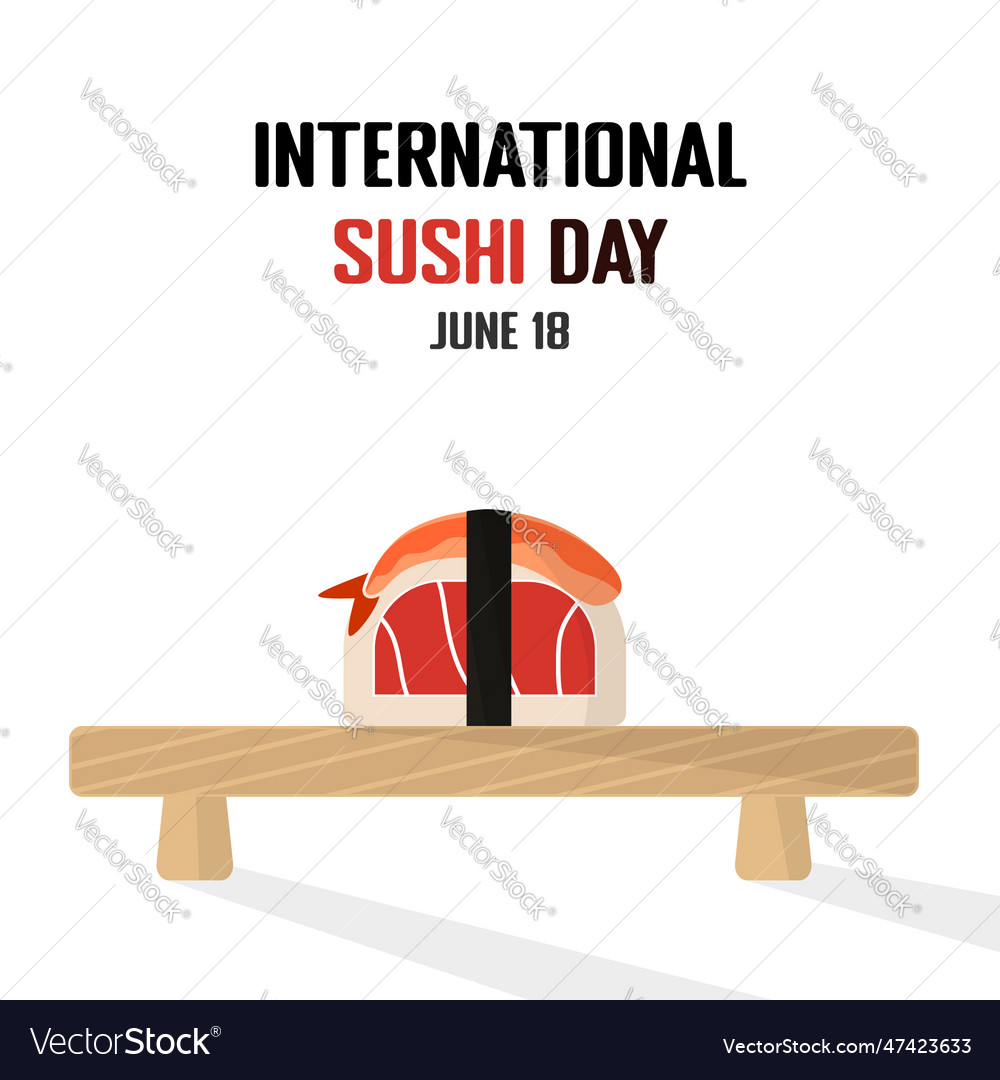 International sushi day banner template june 18