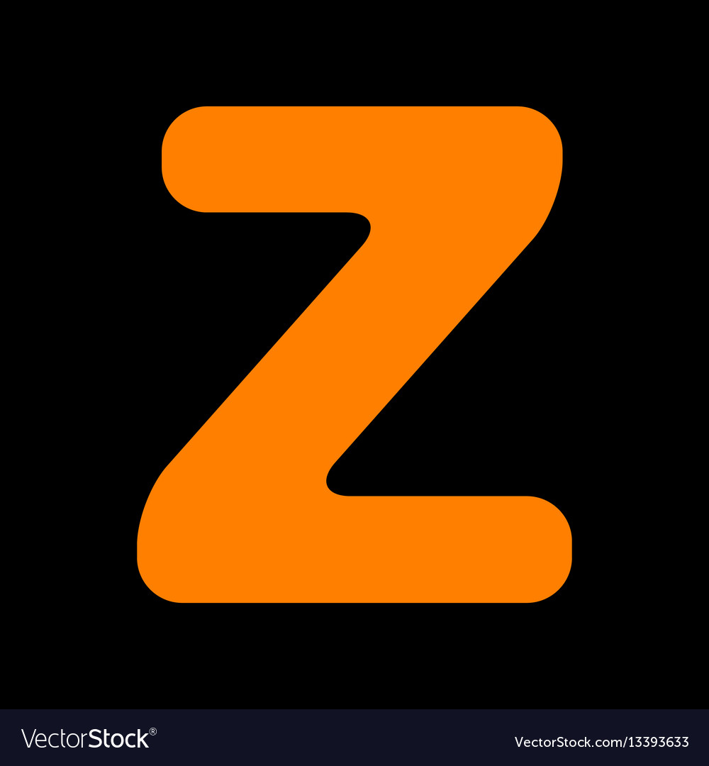 Letter z sign design template element orange icon Vector Image