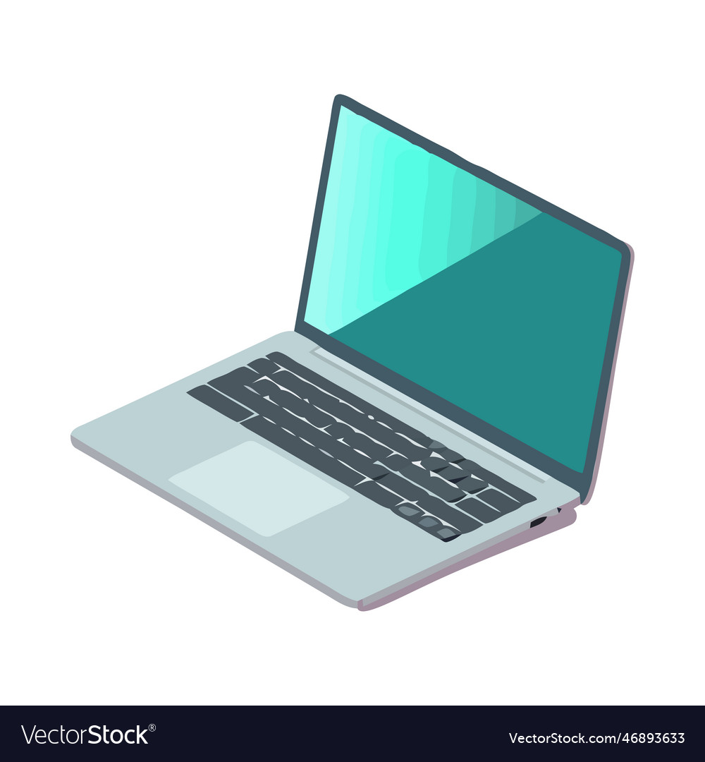 Modern laptop symbolizes success in business Vector Image