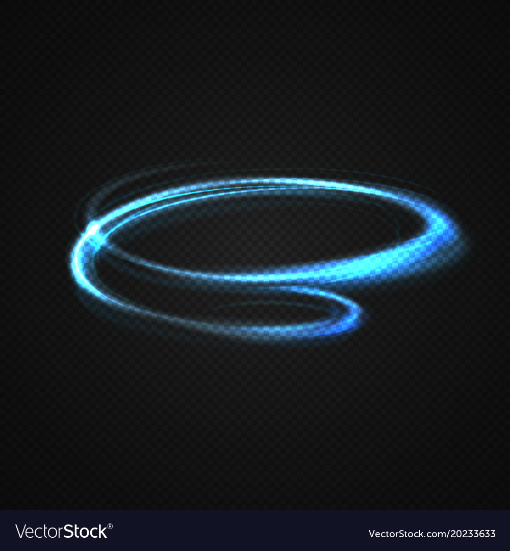 Neon blurry circles at motion Royalty Free Vector Image