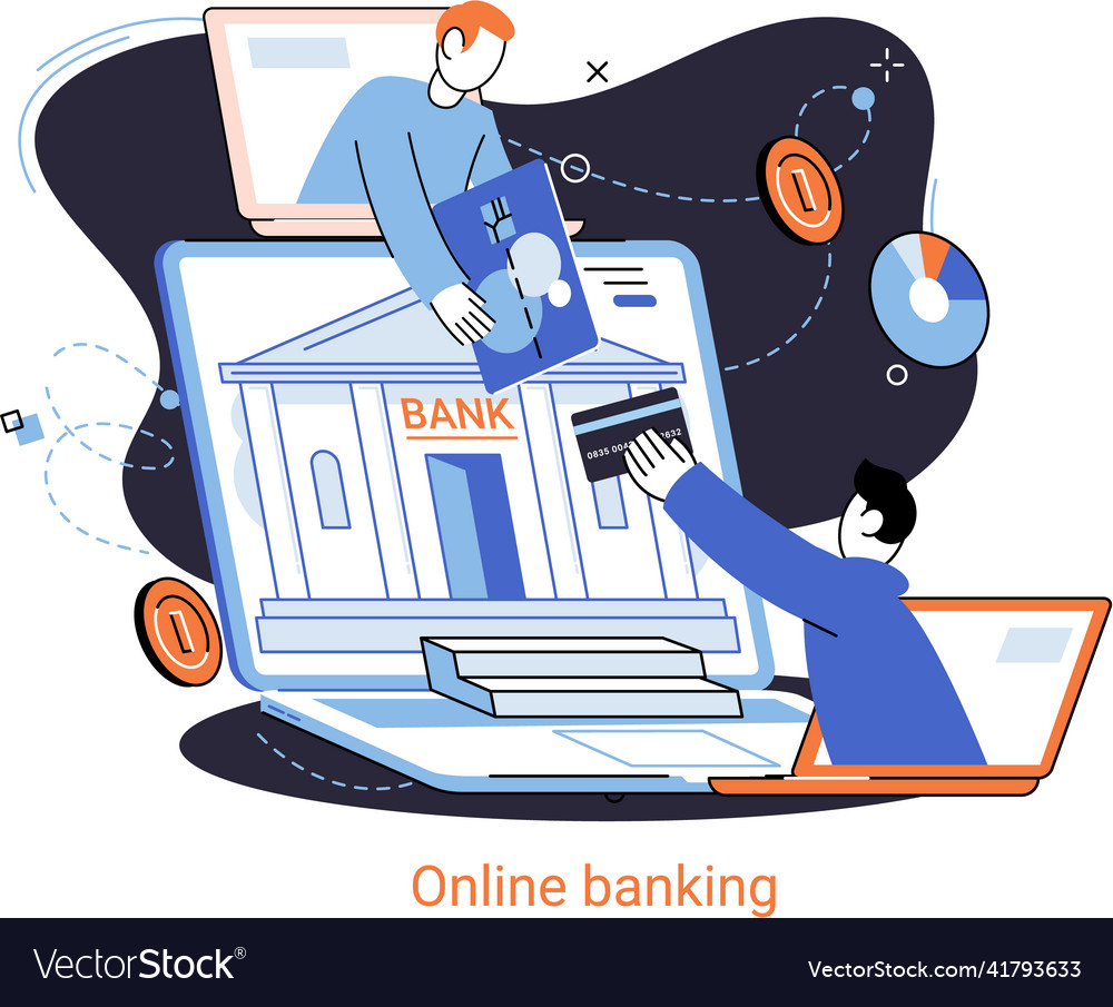 Online banking platform remote bank service Vector Image