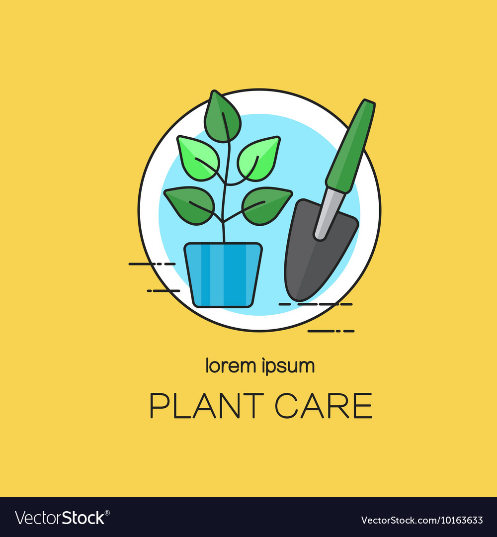 Plant care logotype design templates