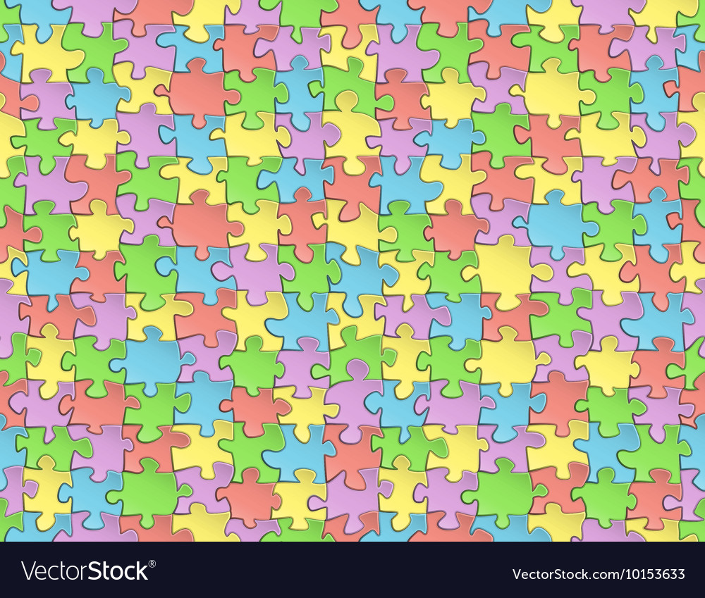 Seamless pattern jigsaw puzzles Royalty Free Vector Image