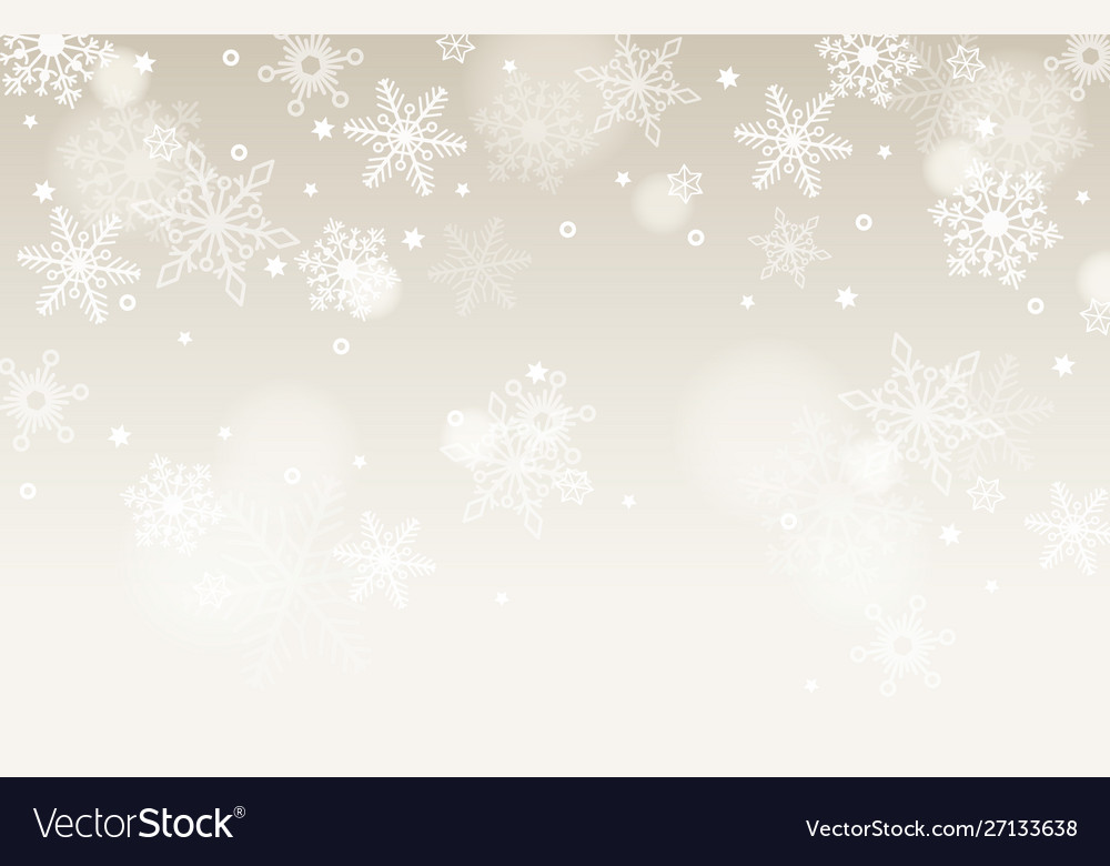 Background with silver and white snowflakes