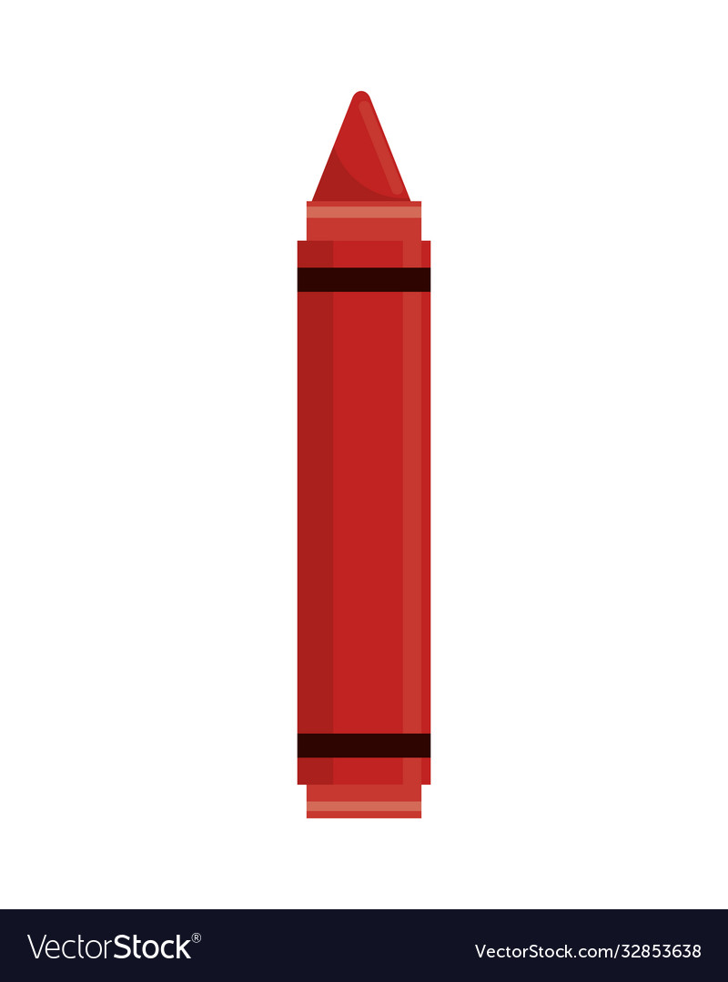 Crayon school supply isolated icon Royalty Free Vector Image