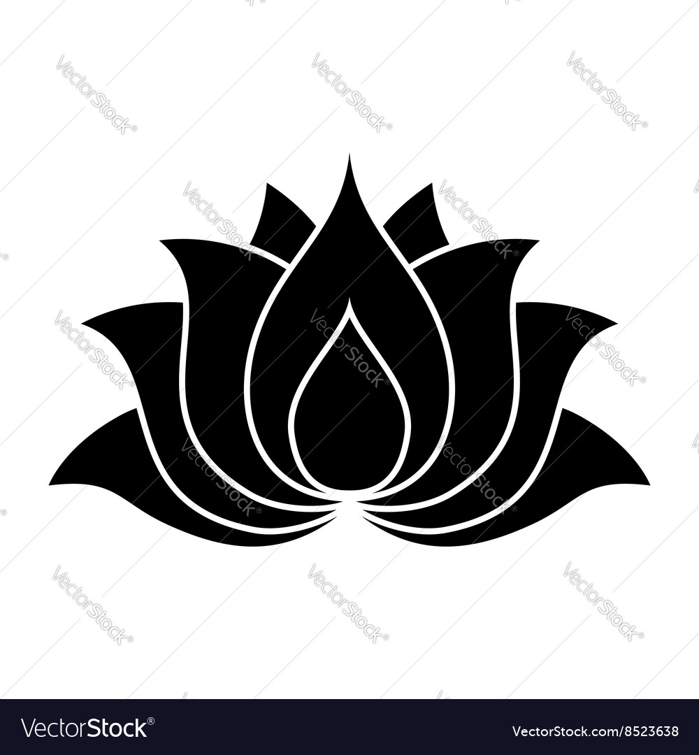 Lotus flower sign Royalty Free Vector Image - VectorStock