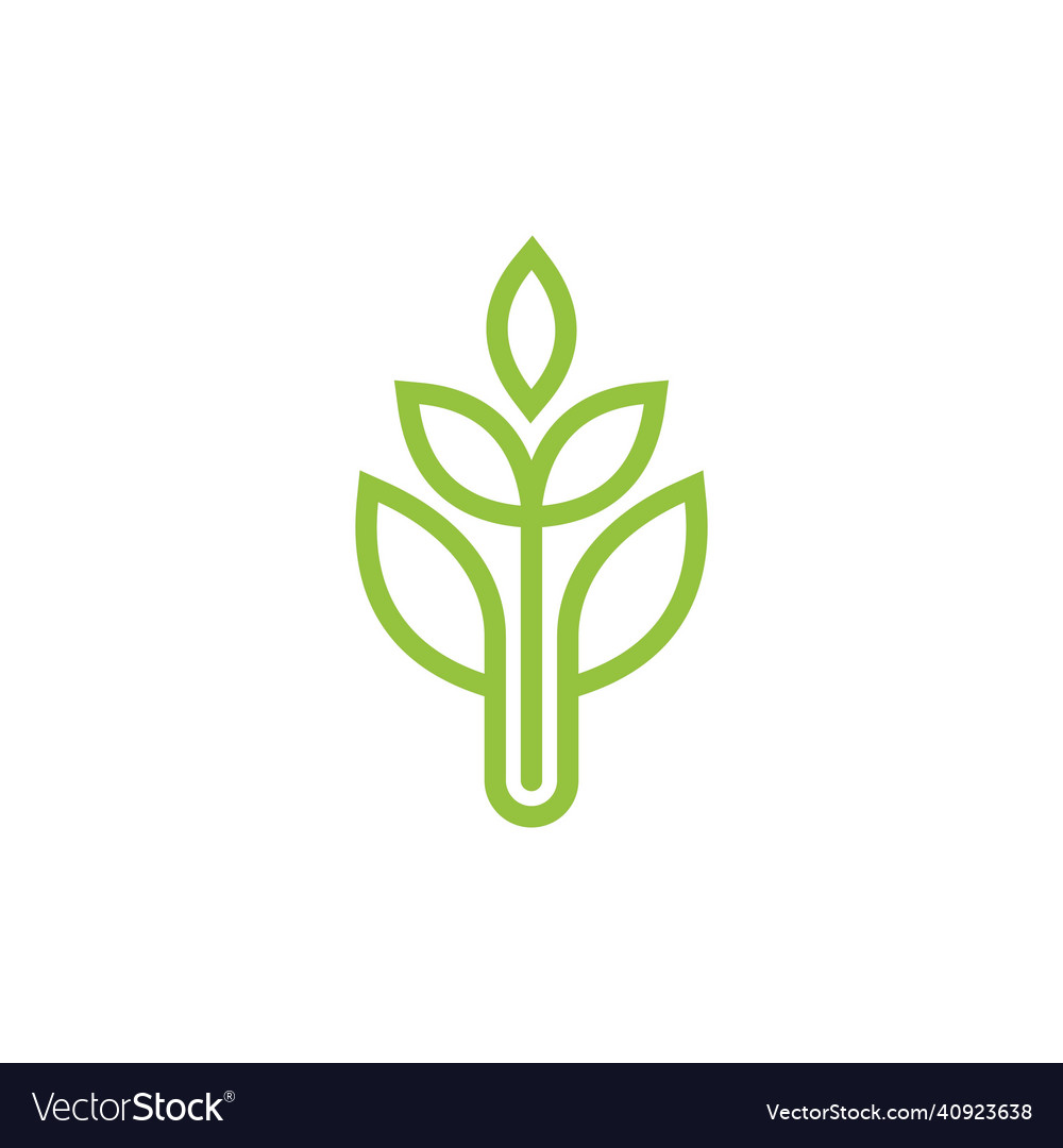 Tree leaf logo design symbol