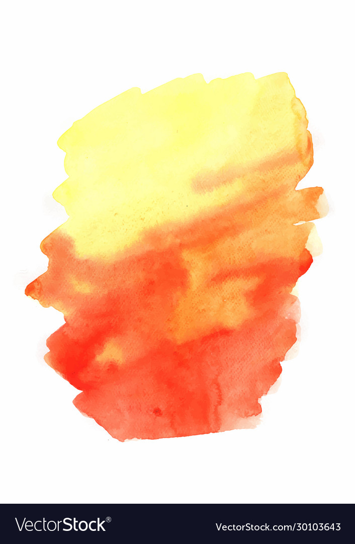 Abstract yellow and orange watercolor background Vector Image