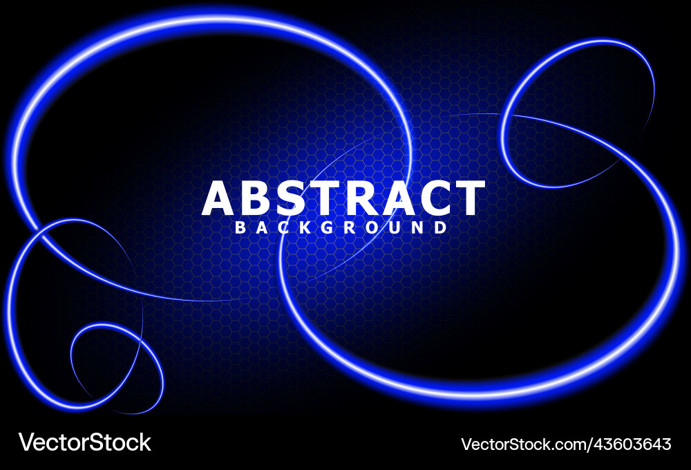 Circle light effect blue background Royalty Free Vector