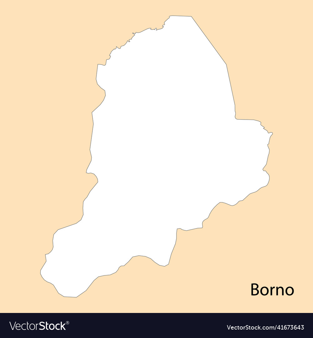 High quality map of borno is a region nigeria Vector Image