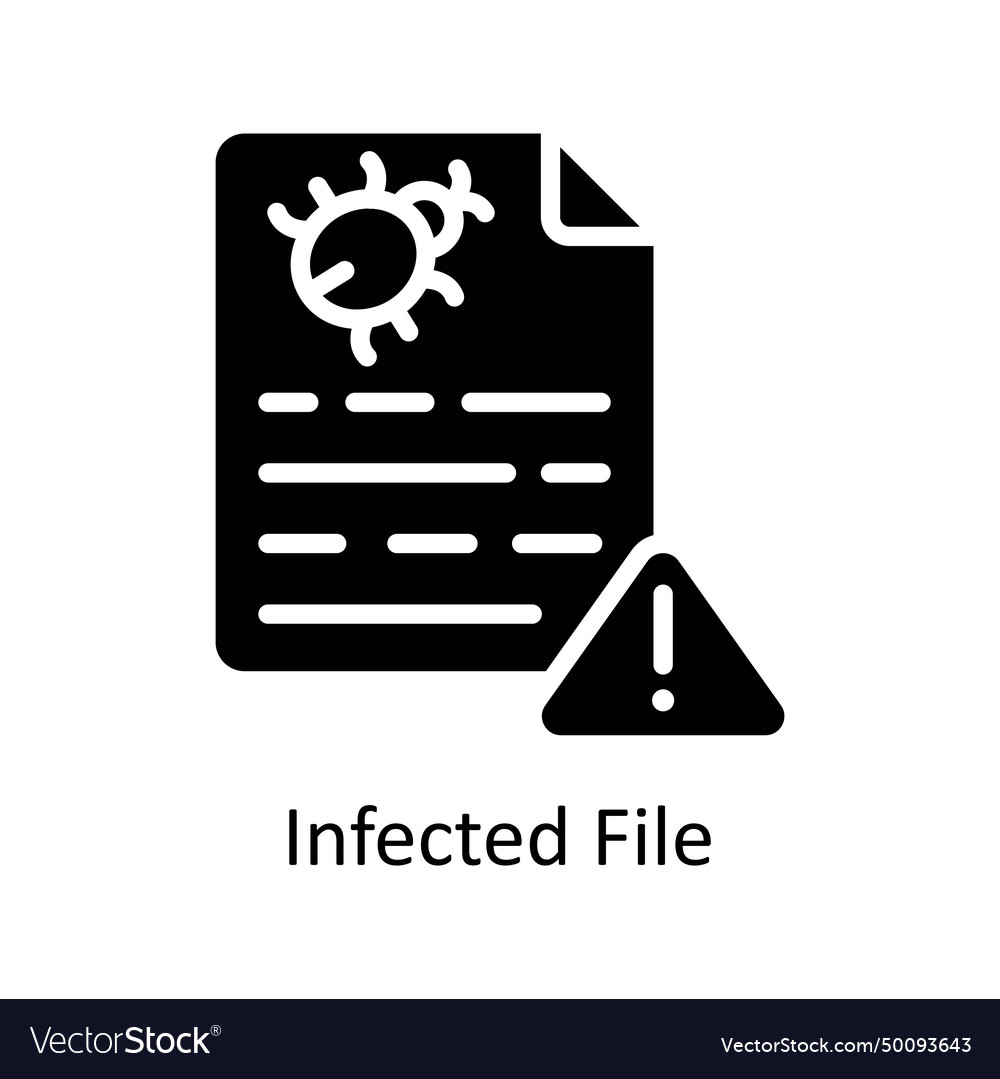 Infizierte Datei solid icon style