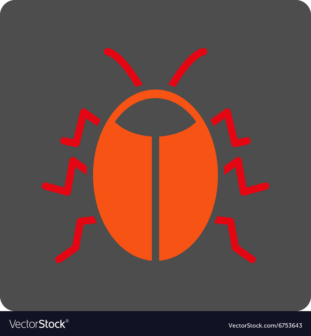 Insect rounded square button Royalty Free Vector Image