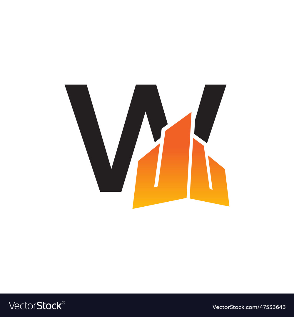 Letter w logo template colorful