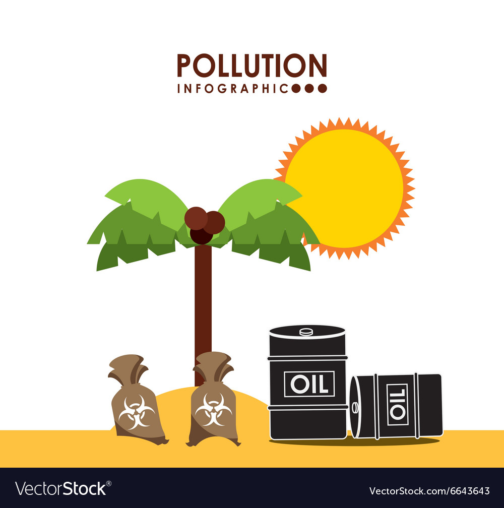 Pollution infographics design