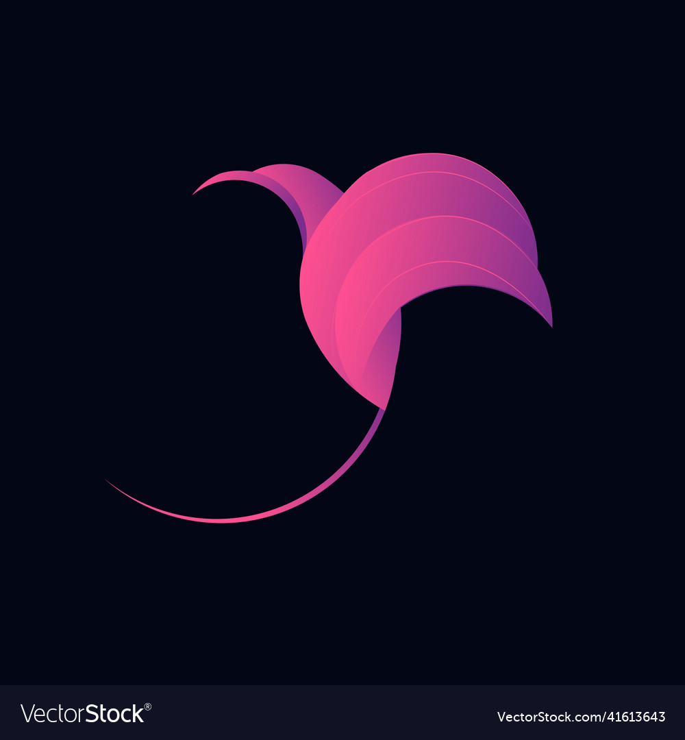 Silhouette of a pink-purple bird paradise