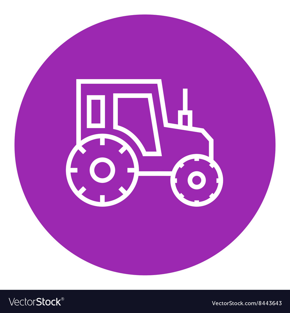 Tractor line icon