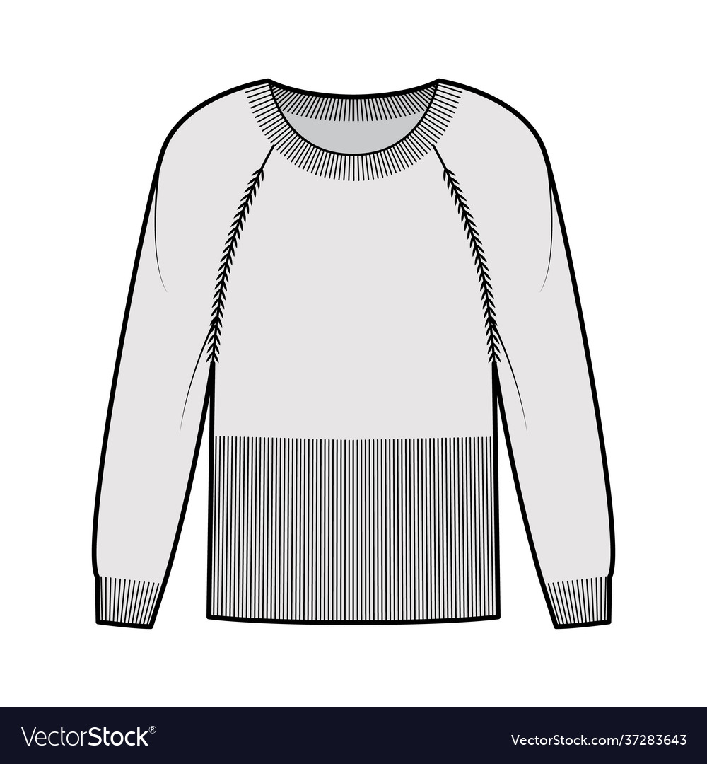 Waisted sweater technical fashion Royalty Free Vector Image
