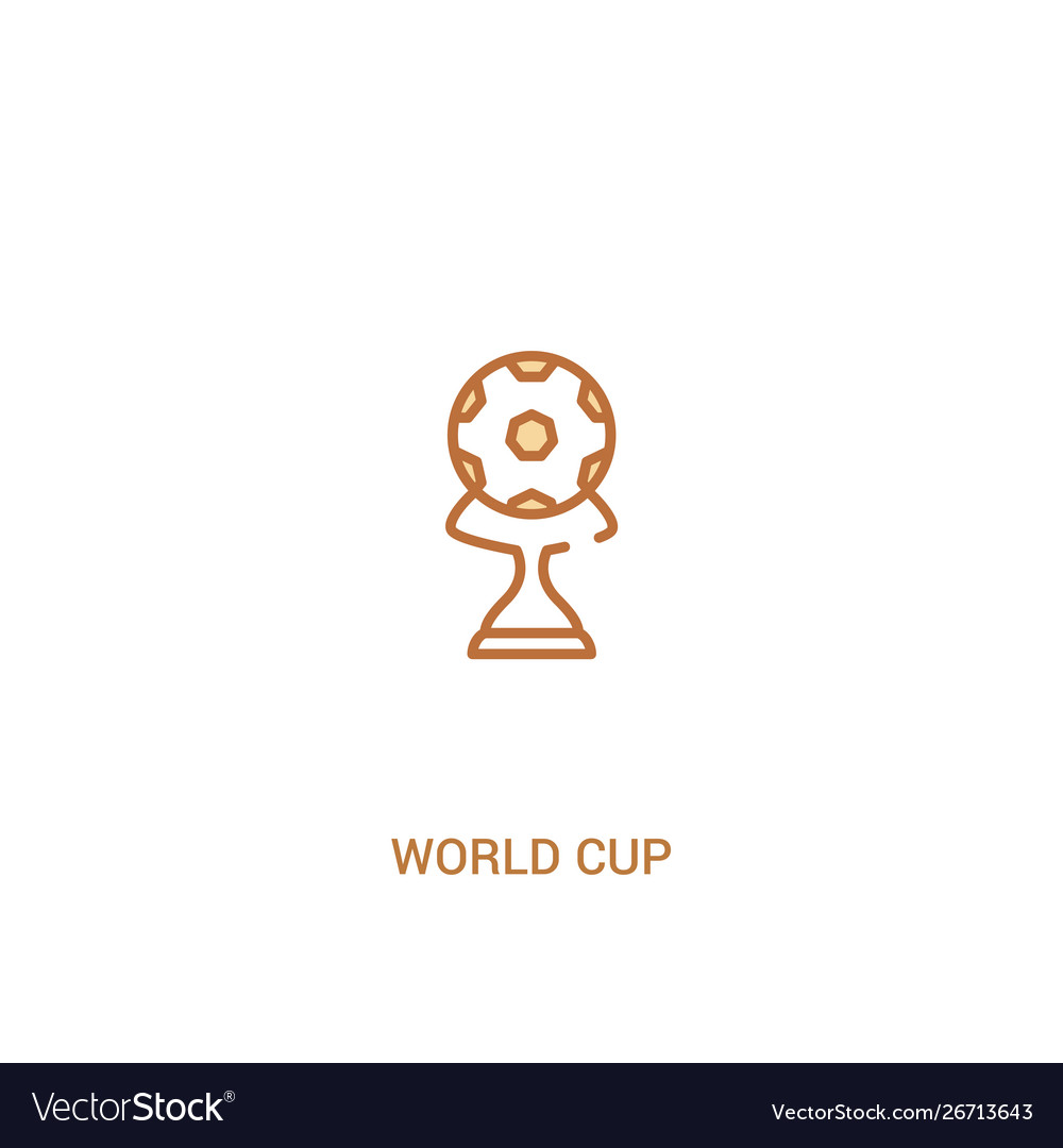 World cup concept 2 colored icon simple line