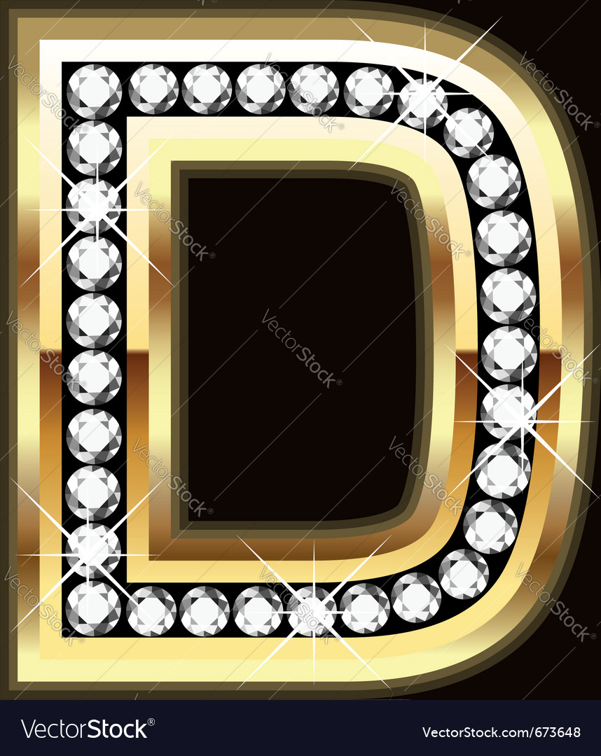 D bling Royalty Free Vector Image - VectorStock