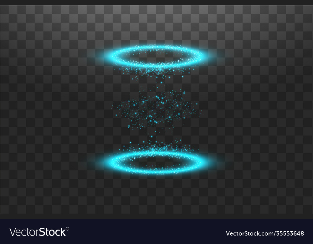 Futuristic teleport magic fantasy portal light Vector Image