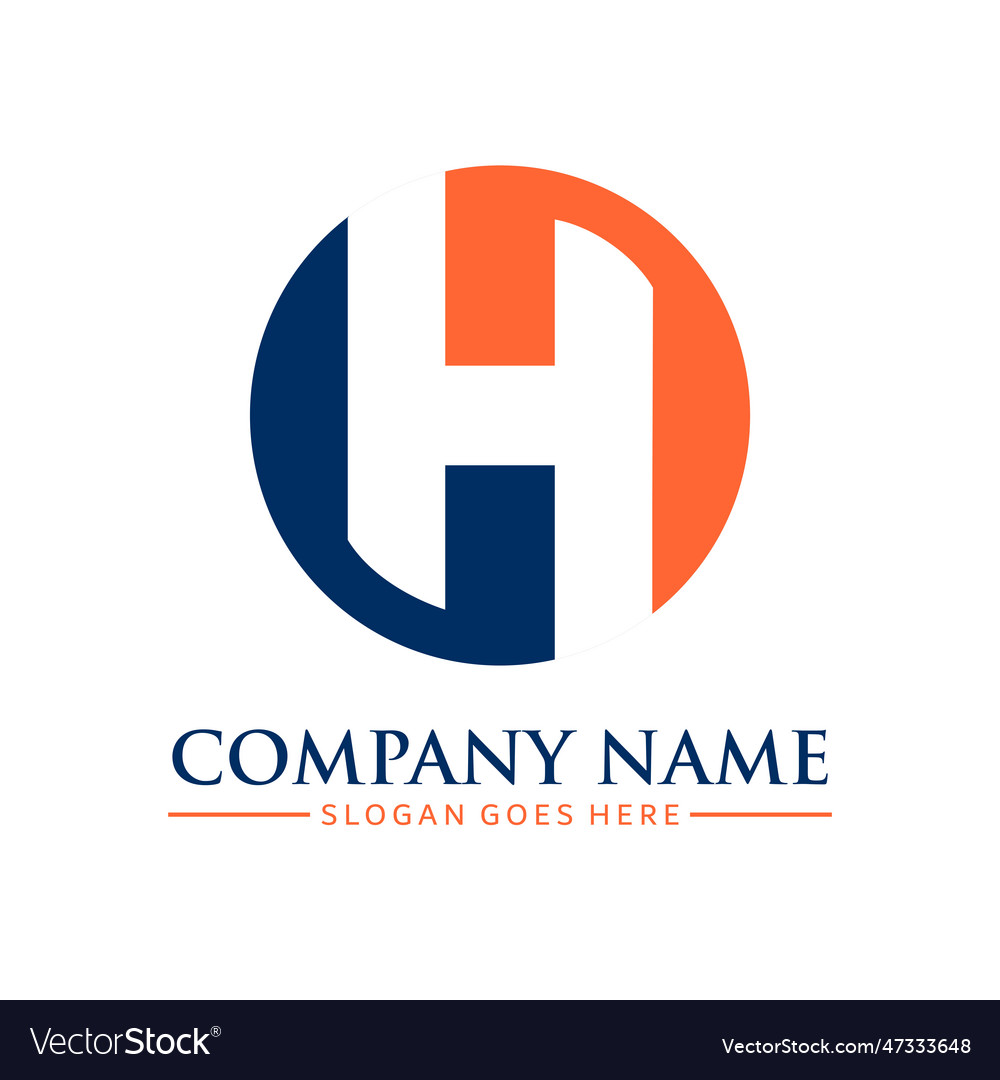 Letter h logo icon design template Royalty Free Vector Image