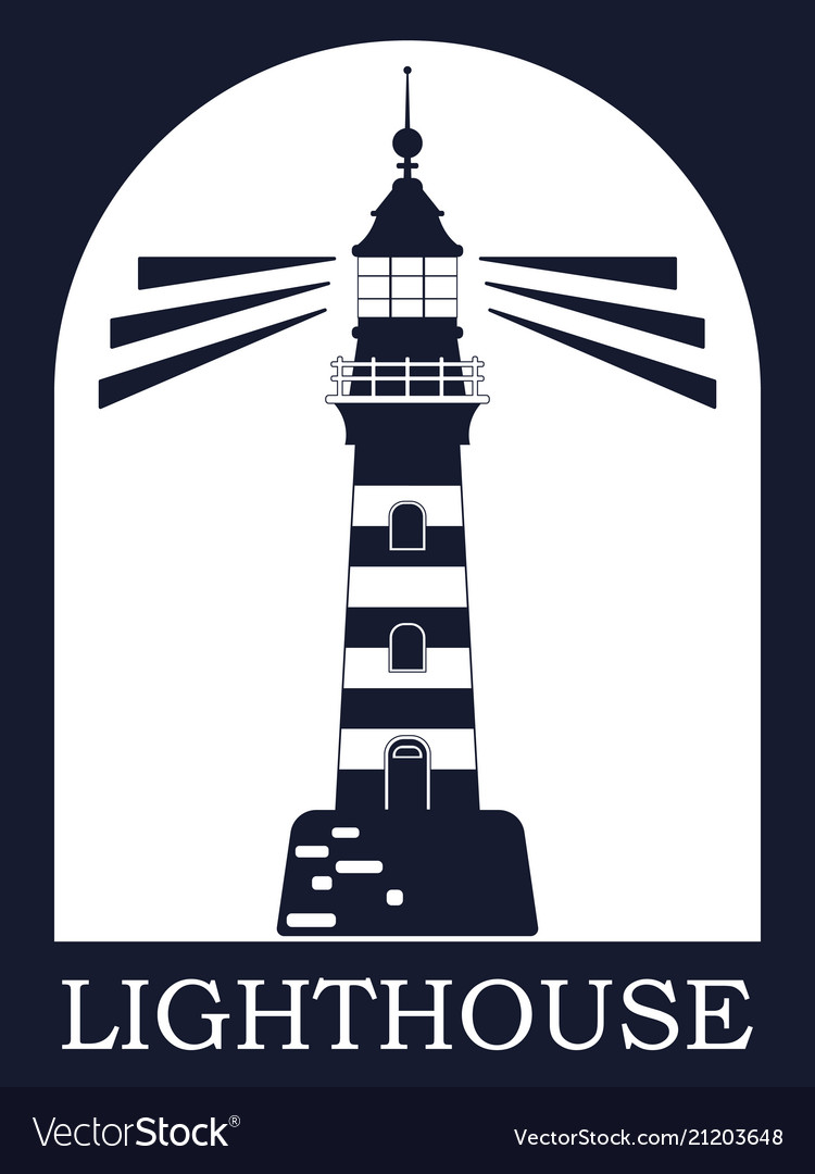 Lighthouse logo Royalty Free Vector Image - VectorStock