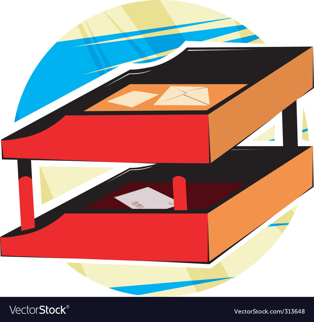 Paper stand tray Royalty Free Vector Image - VectorStock