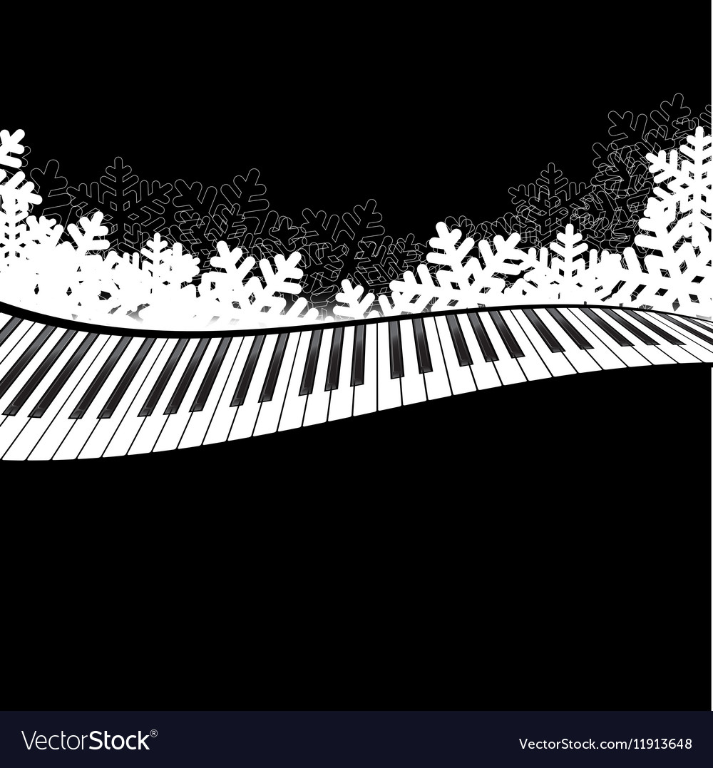 Piano template isolated