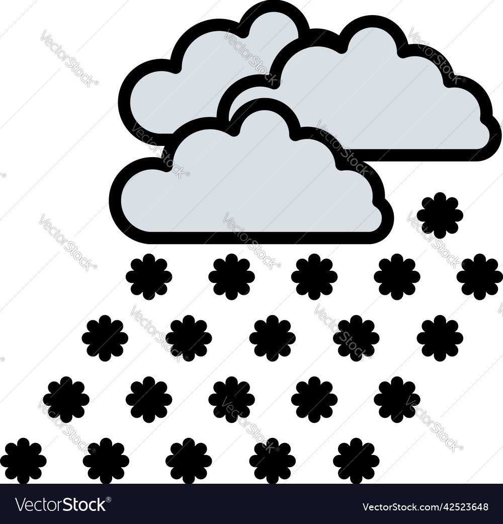 Snowfall icon Royalty Free Vector Image - VectorStock