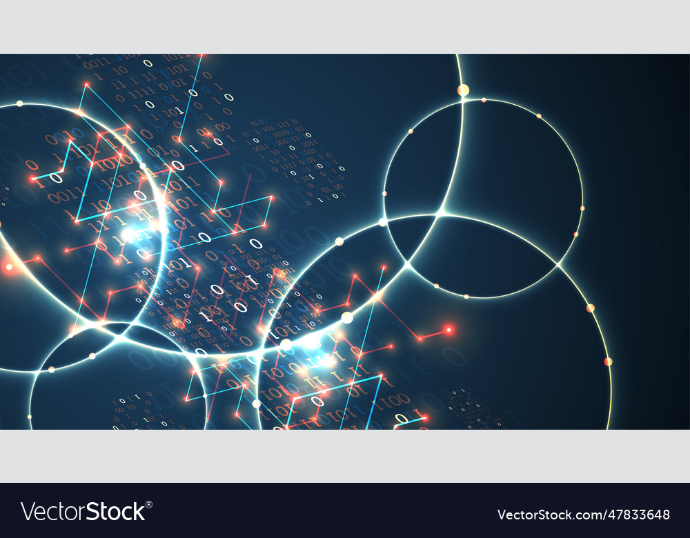 Technology background big data concept binary Vector Image