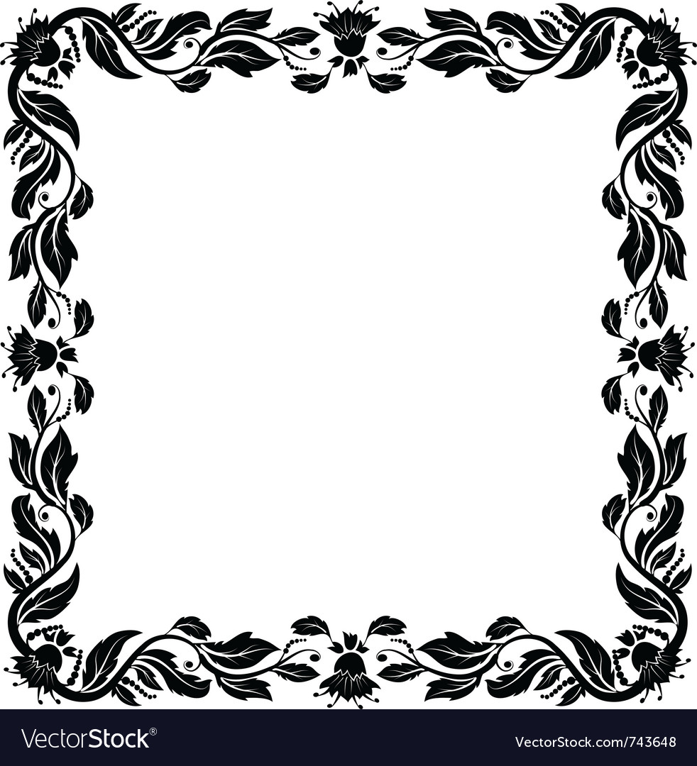 Vintage frame with foliage Royalty Free Vector Image