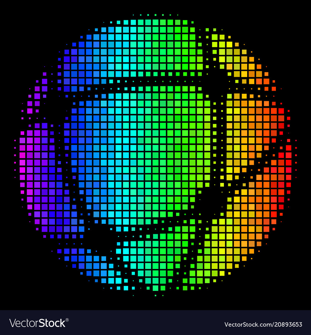 Colored dotted network icon