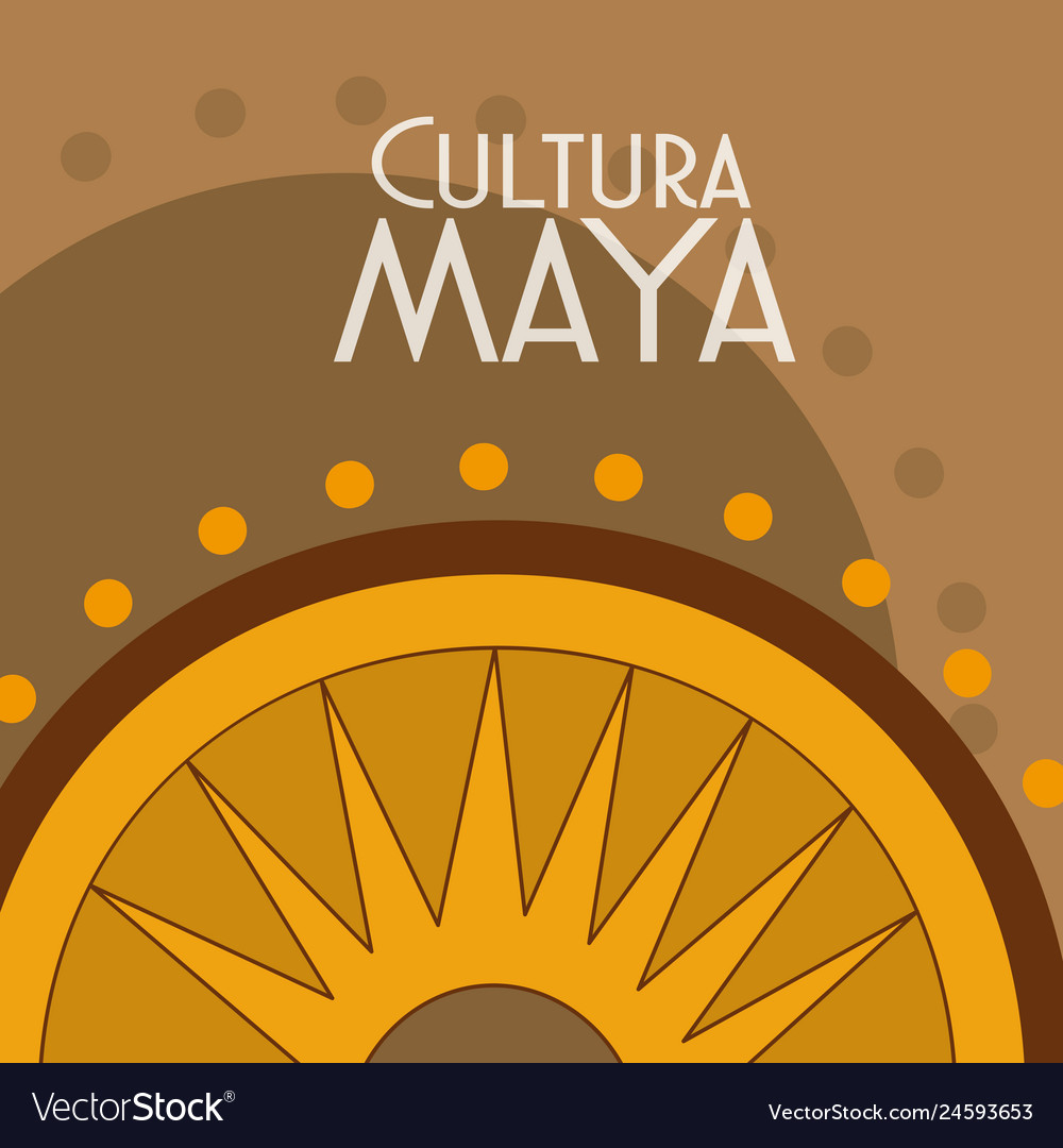 Cultura maya postcard Royalty Free Vector Image