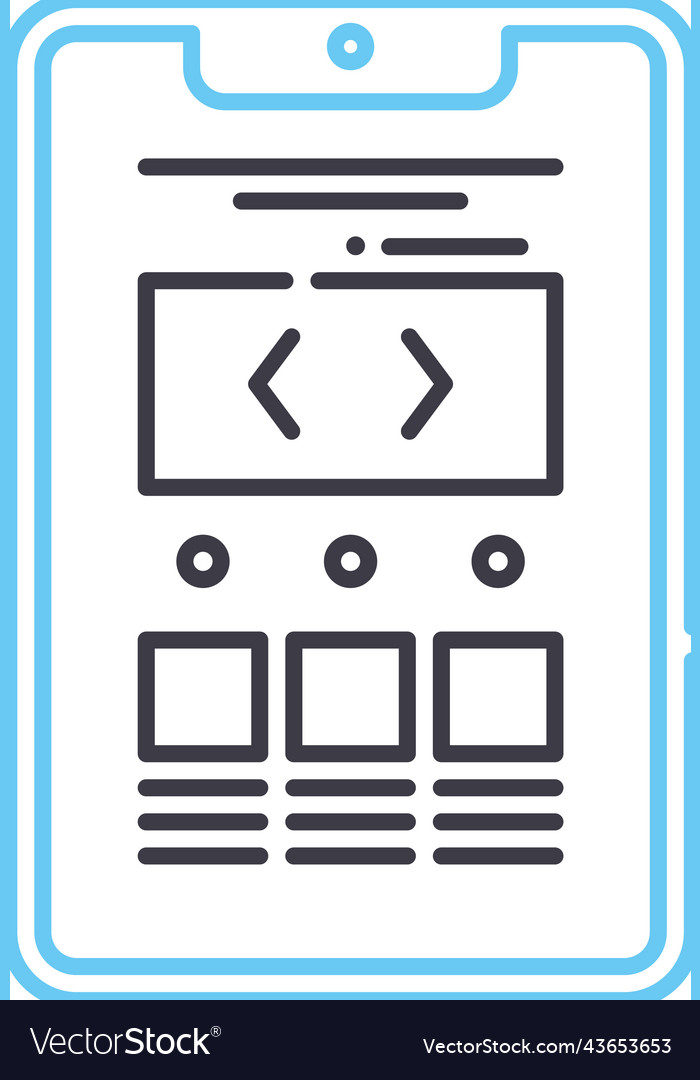 Low fidelity wireframes line icon outline symbol