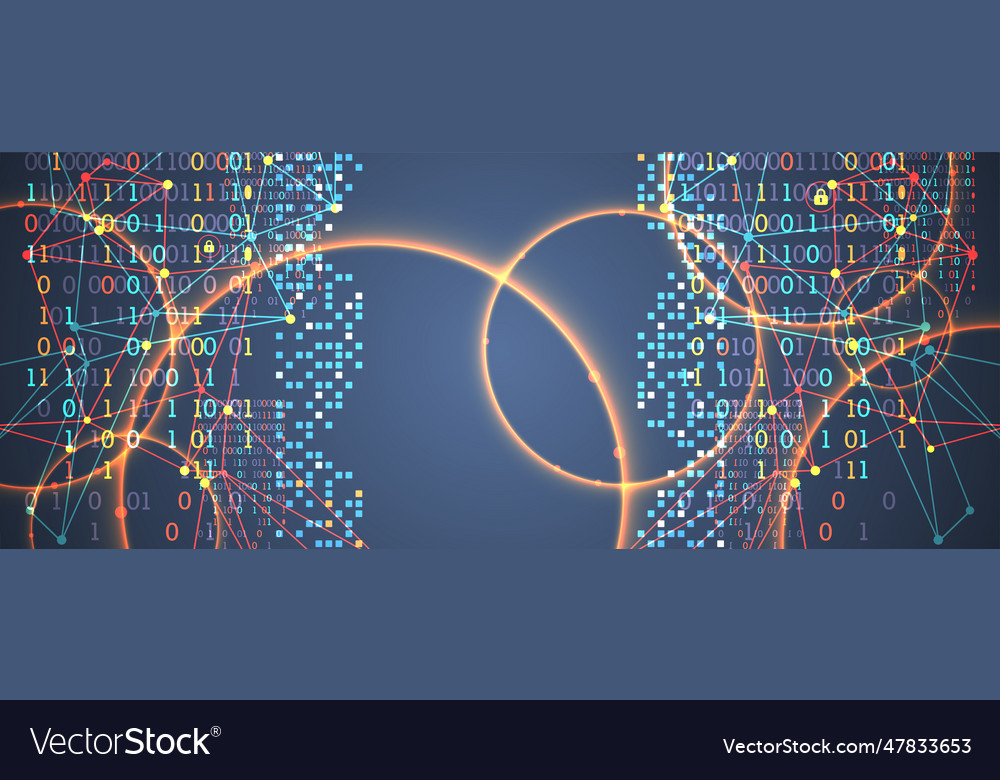 Technology background big data concept binary Vector Image