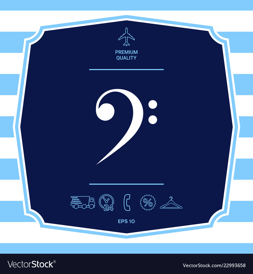 bass clef icon graphic