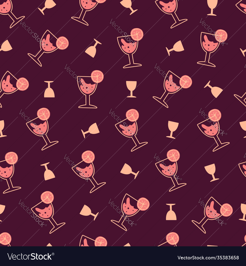 Drink a lot every night graphic seamless pattern Vector Image