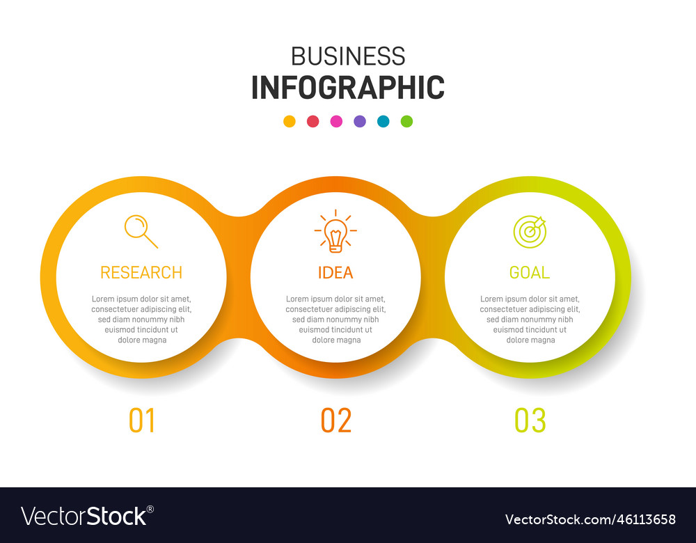 Infographic design with icons and 3 options or Vector Image