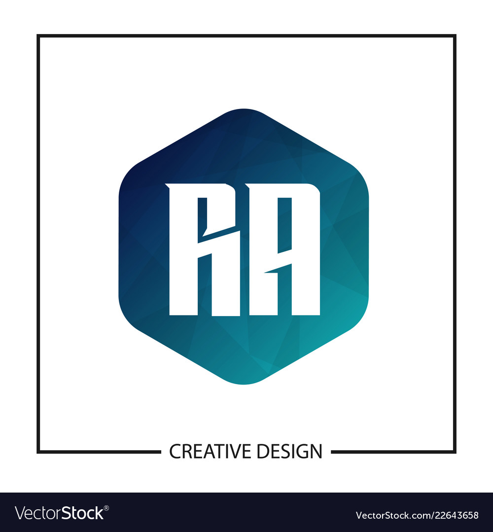 Initial letter ra logo template design