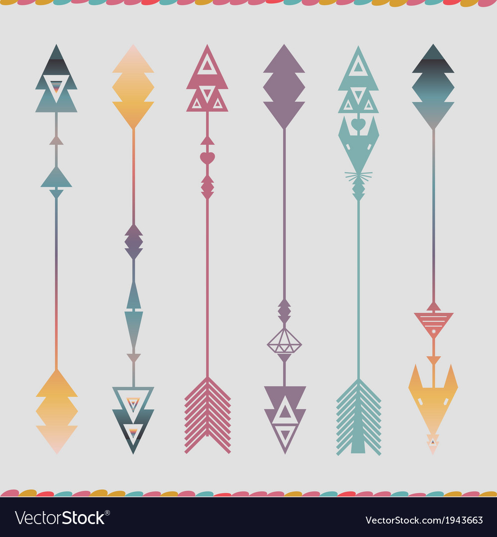 Art arrows collection Royalty Free Vector Image