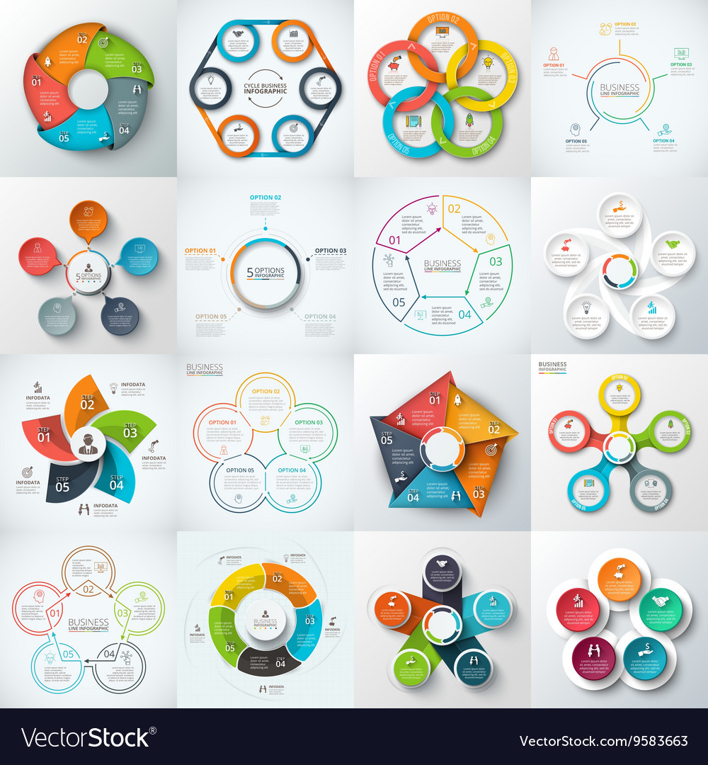 Big set of elements for infographic Royalty Free Vector