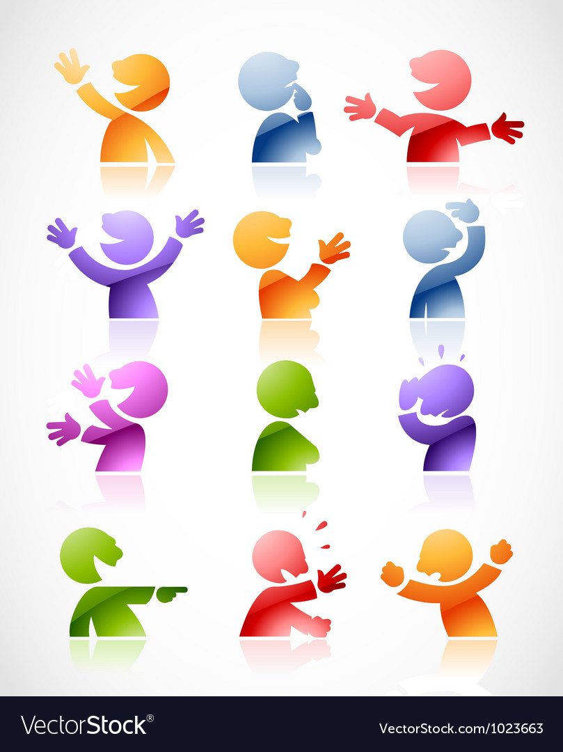 Character in multiple colors and postures