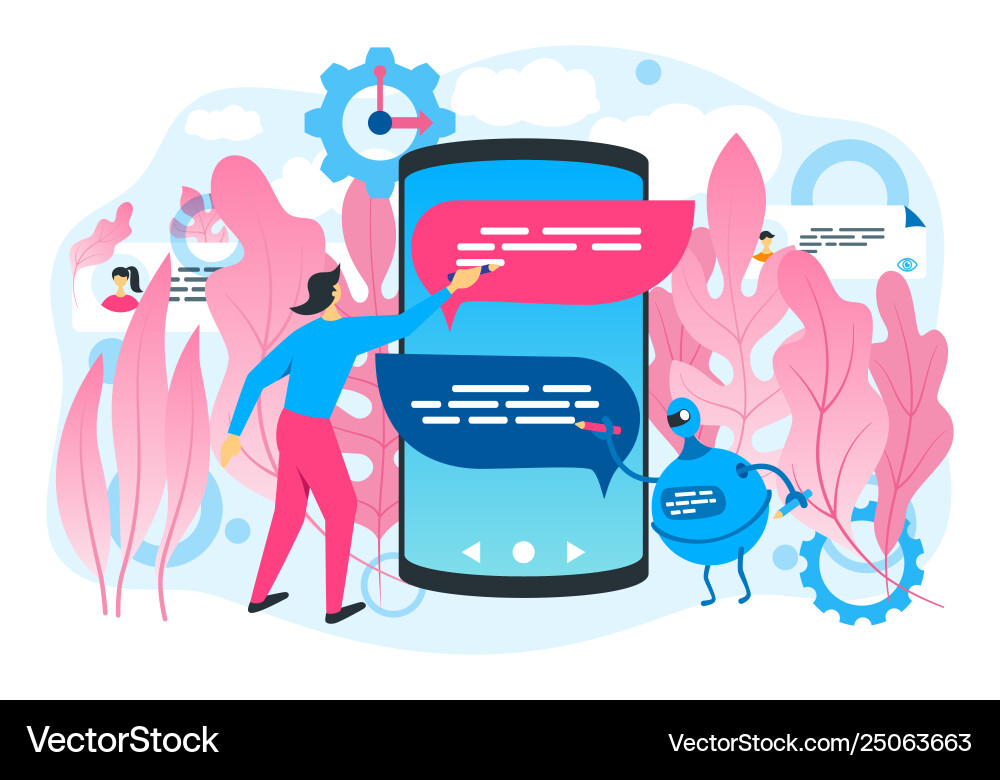 Chatbot technology concept Royalty Free Vector Image