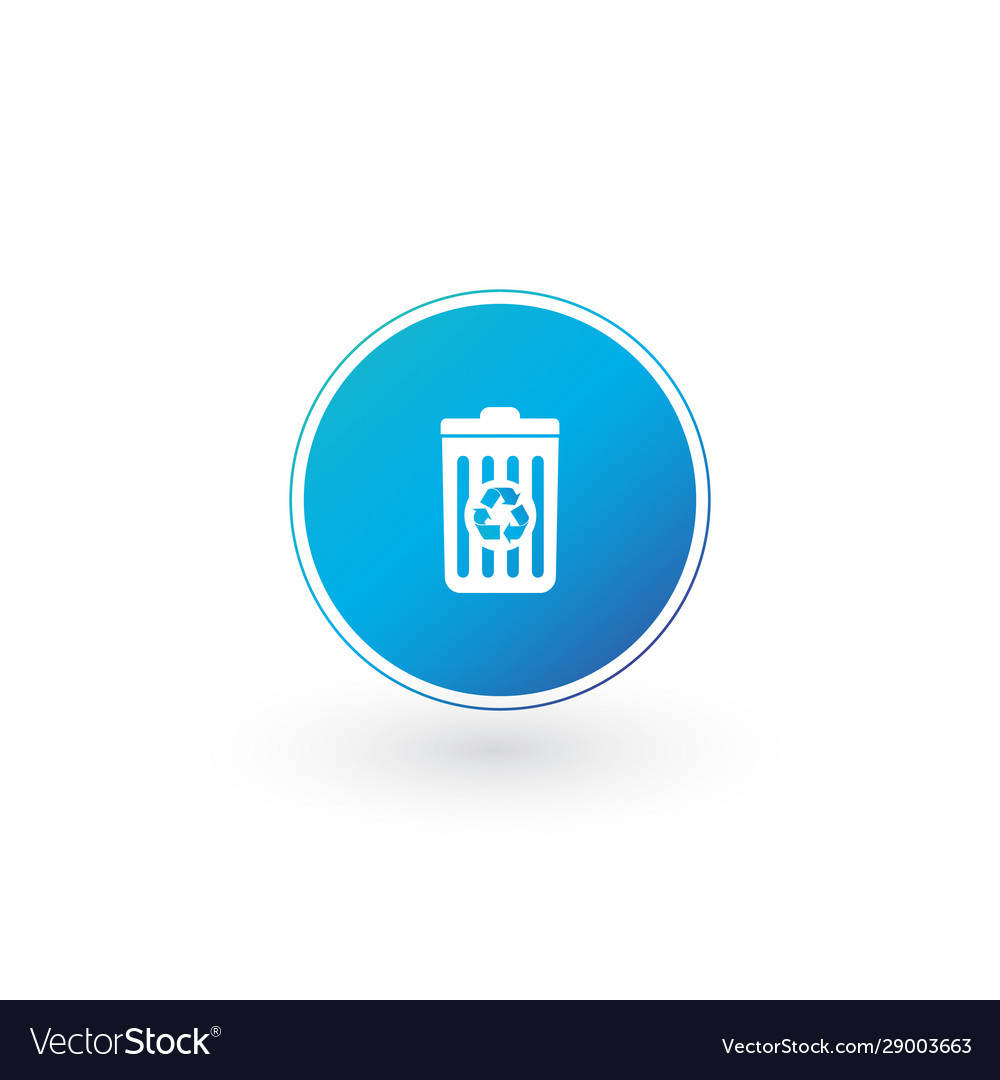 Delete icon trash can recycle bin garbage sign Vector Image