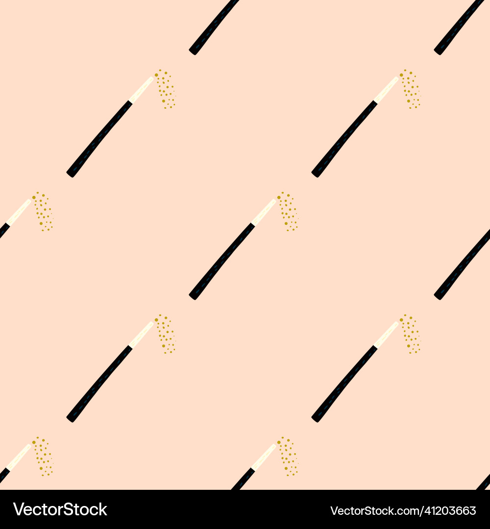Magic wand seamless pattern background Royalty Free Vector