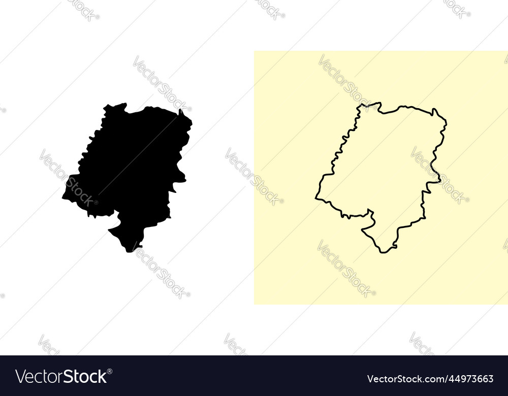 Opolskie map poland europe filled and outline map Vector Image