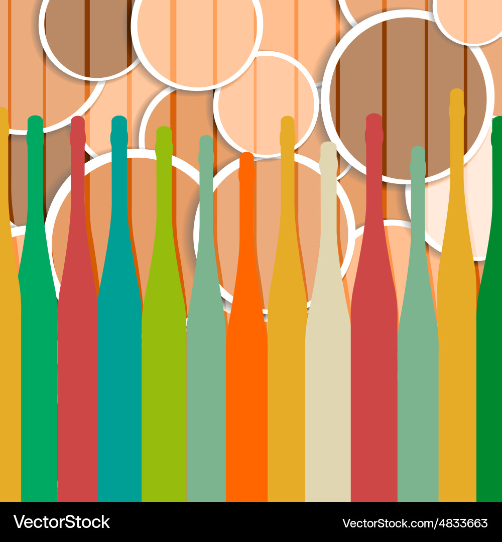 Pattern with wine bottles Royalty Free Vector Image