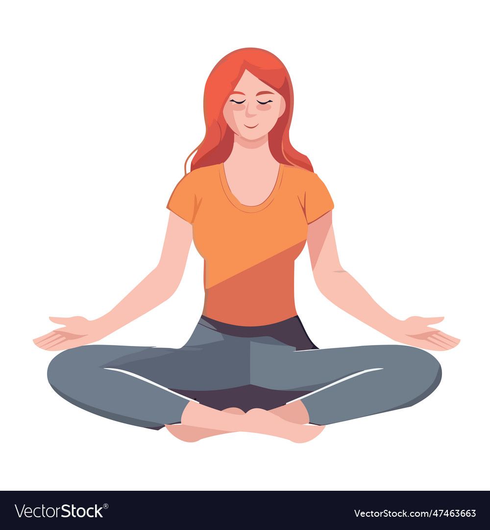 Women in lotus position practicing yoga