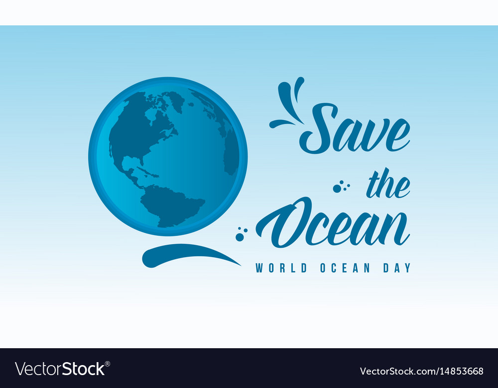 Background world ocean day graphic collection