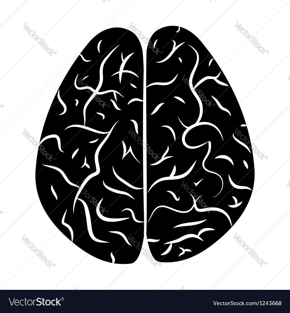 Brain silhouette